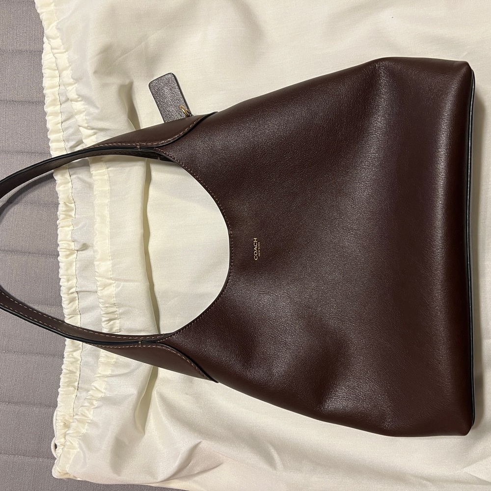 Coach Dark Brown Leather Shoulder Hobo